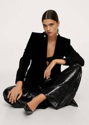 Chaqueta americana de terciopelo