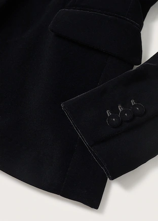 chaqueta terciopelo negra
